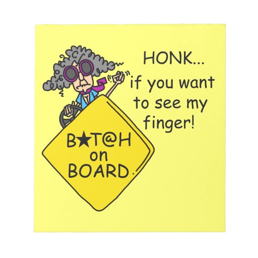 De Humor van de Woede van de weg Notitieblok (Voorkant)