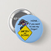 De Humor van de Woede van de weg Ronde Button 5,7 Cm (Voorkant /achterkant)