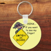 De Humor van de Woede van de weg Sleutelhanger (Voorkant)