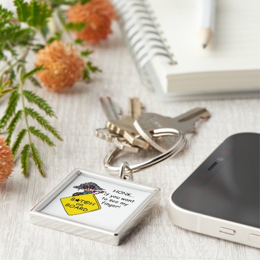 De Humor van de Woede van de weg Sleutelhanger (Zijkant)