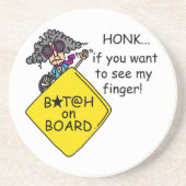 De Humor van de Woede van de weg Zandsteen Onderzetter (Voorkant)