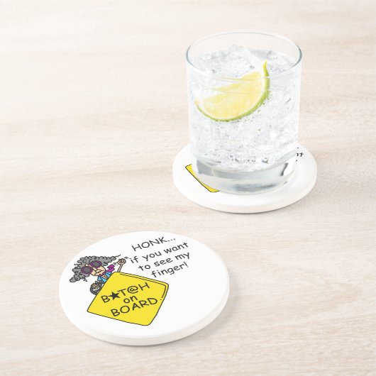 De Humor van de Woede van de weg Zandsteen Onderzetter (Zijkant)