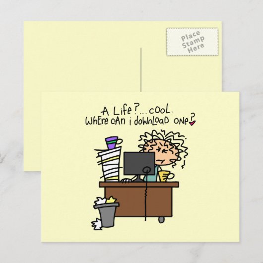 De Humor van het Leven van de download Briefkaart (Voorkant / Achterkant)