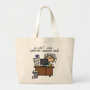 De Humor van het Leven van de download Grote Tote Bag