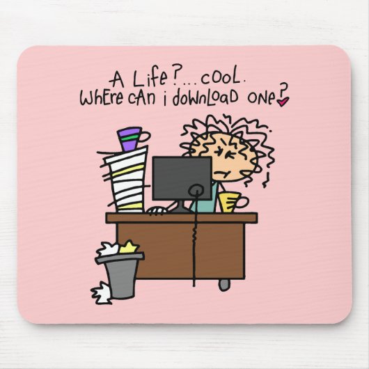 De Humor van het Leven van de download Muismat (Voorkant)