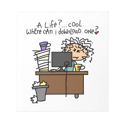 De Humor van het Leven van de download Notitieblok (Voorkant)