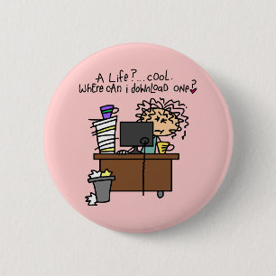 De Humor van het Leven van de download Ronde Button 5,7 Cm