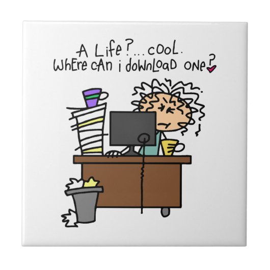 De Humor van het Leven van de download Tegeltje (Voorkant)