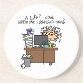 De Humor van het Leven van de download Zandsteen Onderzetter (Voorkant)