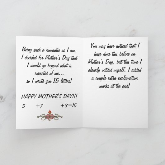 De humor van het Moederdag van de vrouw Kaart (Binnen)