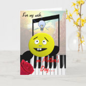 De humor van het Moederdag van de vrouw Kaart (Gele Bloem)