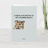 De Humor van het Puppy van de dinosaurus Kaart (Achterkant)