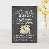 De Humor van het varken wordt goed het Art. van Kaart (Gele Bloem)