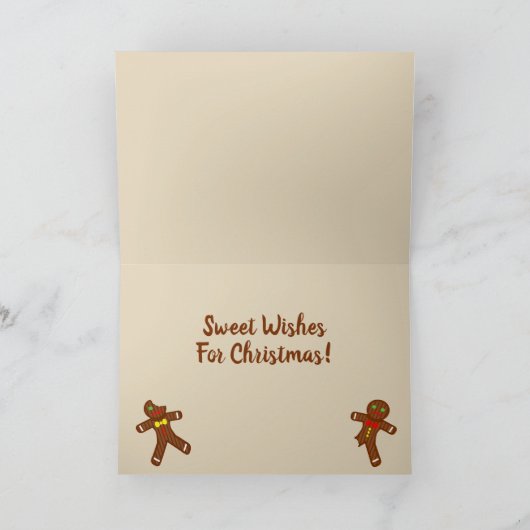 De Humor van Kerstmis van de peperkoek Feestdagen Kaart (Binnen)