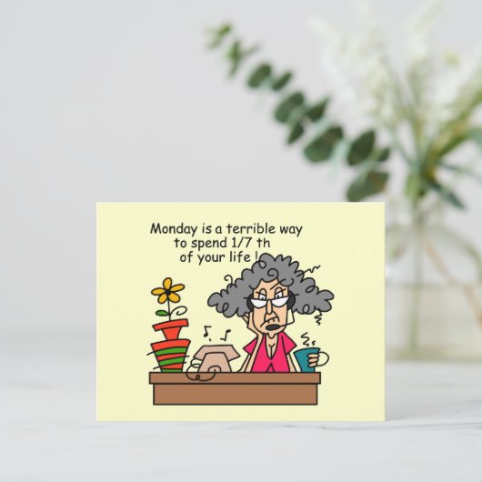 De Humor van maandagen Briefkaart (Staand voorkant)