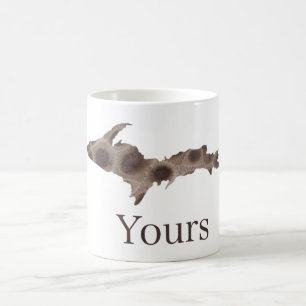 De humor van UP, naar het noorden van Michigan, na Koffiemok