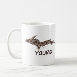 De humor van UP, naar het noorden van Michigan, na Koffiemok