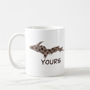 De humor van UP, naar het noorden van Michigan, na Koffiemok