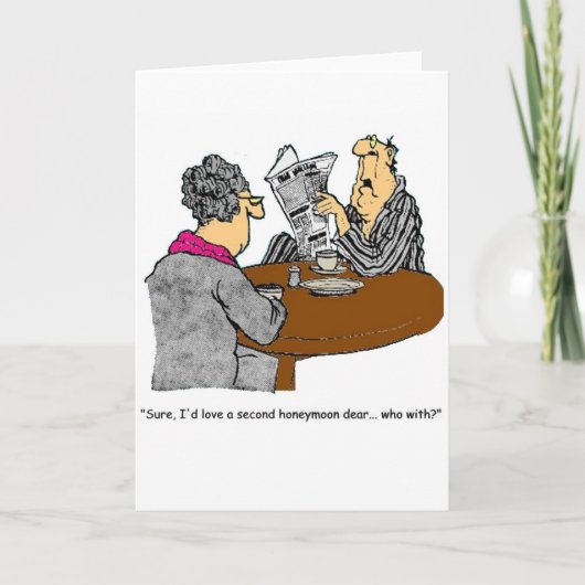 De Humor van wittebroodsweken Bedankkaart (Voorkant)