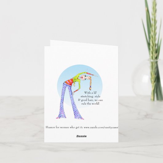 De humorinspirerend van de yoga notecard - moet kaart (Achterkant)