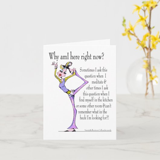De humorinspirerend van de yoga notecard - moet kaart (Gele Bloem)