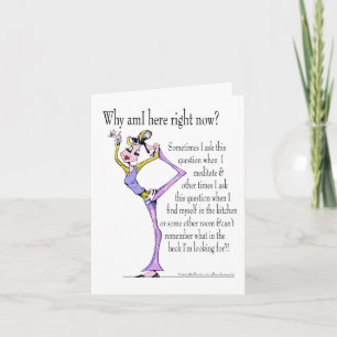 De humorinspirerend van de yoga notecard - moet kaart