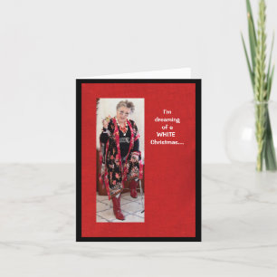 De humoristische droom van een witte kerstKaart Kaart