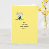 De humoristische Kaart van de Verjaardag (Gele Bloem)