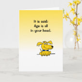 De humoristische Kaart van de Verjaardag (Gele Bloem)