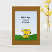 De humoristische Kaart van de Verjaardag (Gele Bloem)