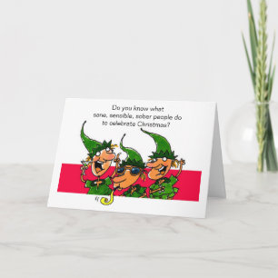De Humoristische Kerstkaart van elf Feestdagen Kaart