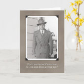 De humoristische Vintage Kaart van de Verjaardag, (Gele Bloem)