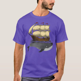 De Humpback walvis onder een schip T-shirt