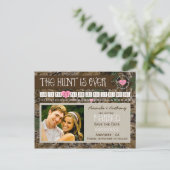 De Hunt Camo Kalender Foto Sla de datumkaarten op Aankondigingskaart (Staand voorkant)