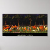 De Hunt in het bos Poster (Voorkant)