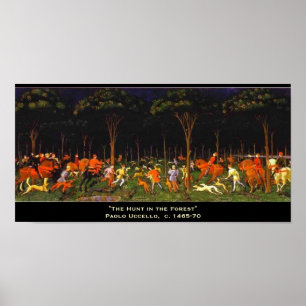 De Hunt in het bos Poster