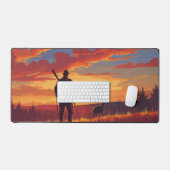 De Hunter's Dilemma bij zonsondergang Bureaumat (Keyboard & Muis)