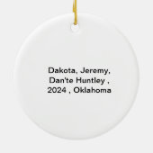 De Huntley Mannen, 2 generaties Keramisch Ornament (Achterkant)