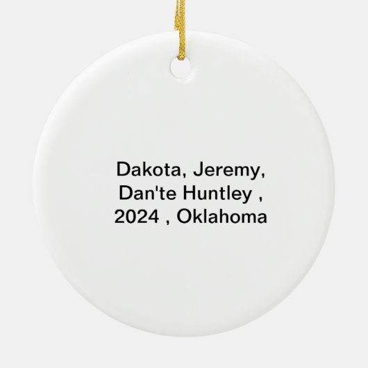 De Huntley Mannen, 2 generaties Keramisch Ornament (Achterkant)