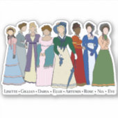 De Huntresses, op maat gesneden vinyl sticker (Voorkant)