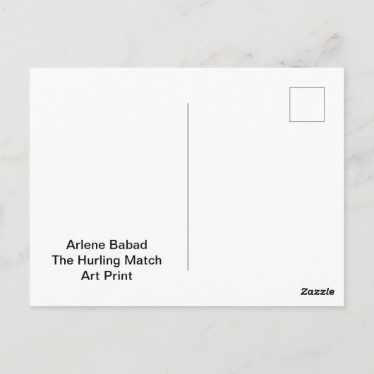 De Hurling wedstrijd, Briefkaart (Achterkant)