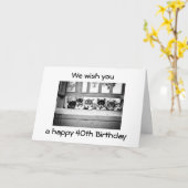 DE HUSKY GANG WENST U EEN HAPPY 4 Oth BIRTHDAY Kaart (Gele Bloem)