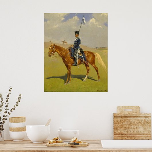 De Hussar, Frederic Remington Poster (Keuken)