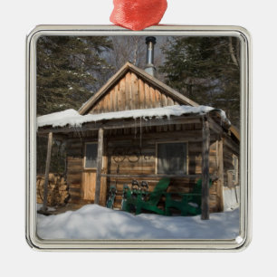 De hutten bij het Little Lyford Pond van de AMC Metalen Ornament
