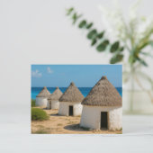 De hutten in bonaire briefkaart (Staand voorkant)