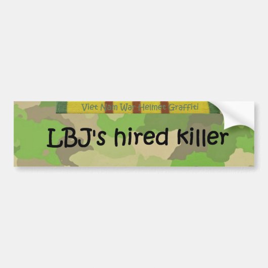 De huurmoordenaar van LBJ Bumpersticker (Voorkant)