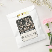 DE HUWELIJK Tarot Skeleta Bruid & Bruidegom Bedankzakje (Gezegeld)