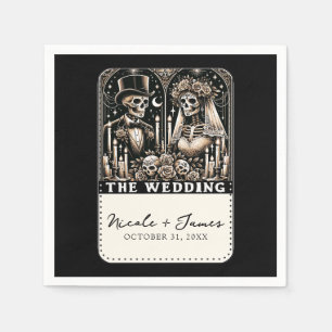 DE HUWELIJK Tarot Skeleta Bruid & Bruidegom Servet
