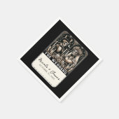 DE HUWELIJK Tarot Skeleta Bruid & Bruidegom Servet (Hoek)