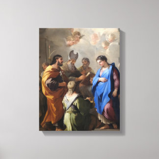 De Huwelijk van de Maagd van Luca Giordano Canvas Afdruk